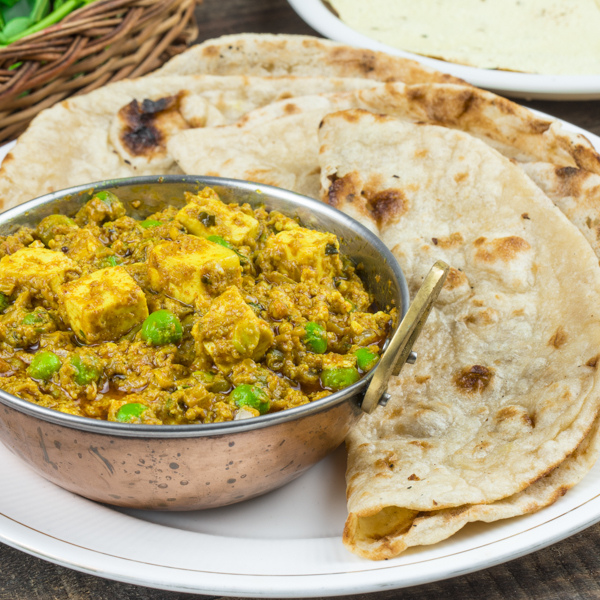 Indian Cuisine
                            Served with Indian type of Tandoori Roti_Ricky Soni
                            Creations_shutterstock.com